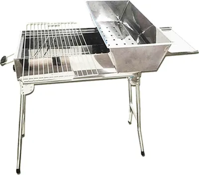 Produktbild von Mangal Grill Edelstahl 0,8mm H76,5хB61xT30cm Edelstahlgrill BBQ Schaschlik