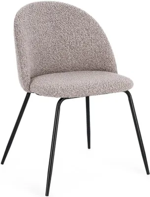 Produktbild von 4er Set Stühle Tanya 49 x 55 x 77 cm Stahl Polyester Grau Schwarz