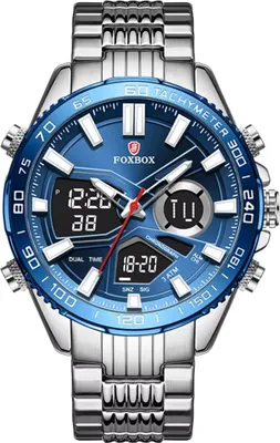 Produktbild von Uhr FOXBOX LU-34969 - Silber / Blau für Herren KP34969