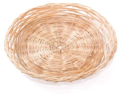 Image de Assiette ronde en bambou, diamètre 25 cm (lot de 5)