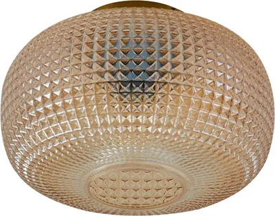 Produktbild von Lindby Deckenleuchte Hildur, Ø 25 cm, amber, Glas