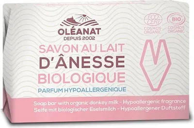 Produktbild von Oléanat Eselsmilchseife, mild parfümiert, Bio – 2er-Set – 100 g