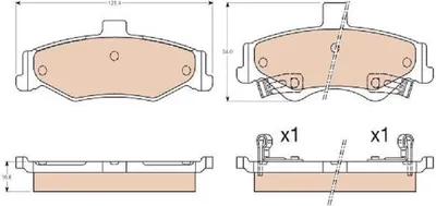Produktbild von TRW Bremsbeläge Satz Hinten für CHEVROLET CAMARO F GDB3570