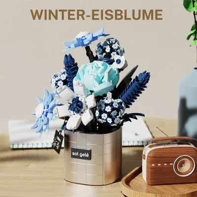 Productafbeelding van Kunstbloemen bouwpakket, bloemen, planten, boeket, speelblokken, 591 stuks, speelblokken