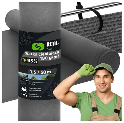 Produktbild von Schattenschutznetz 1,5 x 50 m, 95 % Zaunabdeckung, 180 g, 100 Bänder