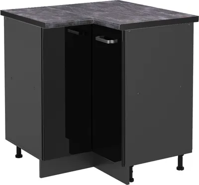 Immagine prodotto di Mobile ad angolo cucina Vicco R-Line Nero lucido 75.6 cm , PL Antracite, Model 46856