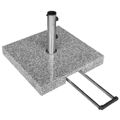 Produktbild von anndora Sonnenschirmständer heller Granit - 55kg rollbar Teleskopgriff hellgrau - Hellgrau
