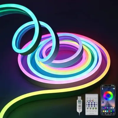 Zdjęcie produktu dla Taśma LED neonowa rgb 3M wodoodporna aplikacja pilot synchronizacja muzyki