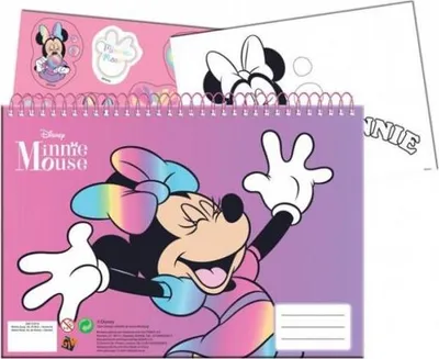 Zdjęcie produktu dla szkicownik Myszka Minnie junior 23 x 33 cm papier różowy