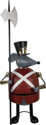 Produktbild von Clayre & Eef Dekorationsfigur Maus 50x37x127 cm Grau Metall
