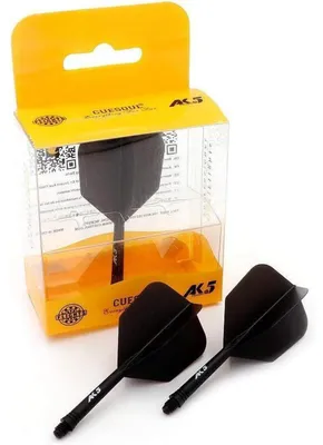 Produktbild von Integrierte Dartschäfte und Flights L Schwarz 3er-Set