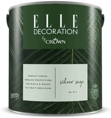 Produktbild von ELLE Decoration by Crown Premium Wandfarbe Matt Silver Sage No.311  2,500L