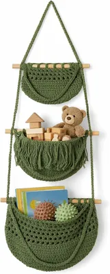 Productafbeelding van Organizer hangend hangtas deur hangorganizer macramé - Opknoping