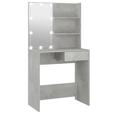Produktbild von Schminktisch mit LED Betongrau 74,5x40x141 cm