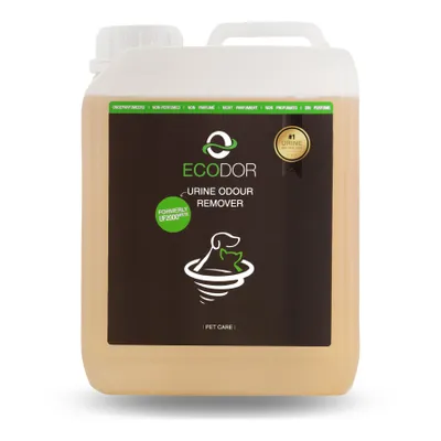 Zdjęcie produktu dla ECODOR | UF2000 4Pets Środek do usuwania zapachu moczu | 2,5 litra gotowego do użycia opakowania uzupełniającego | Środek czyszczący na bazie enzymów do usuwania zapachu moczu psów i kotów