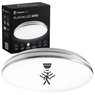 Produktbild von MasterLED LED Deckenleuchte 12 W 840 lm 4000 K IP44 25 cm Badleuchte Weiß Chrom