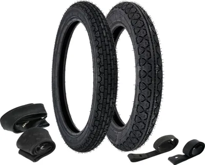 Produktbild von Set: 2x Reifen Heidenau + 2x Schläuche + 2x Felgenband - MZ ETZ 125, ETZ150