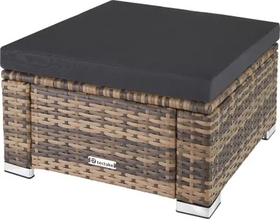 Produktbild von tectake® Rattan Sitzhocker Bitonto widerstandsfähig 53 x 53 x 26 cm
