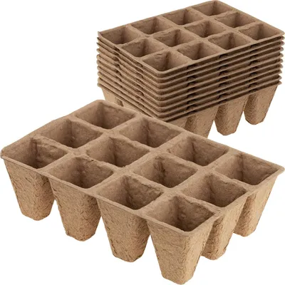 Image de Pots en tourbe pour semis 10 barquettes 120 pièces