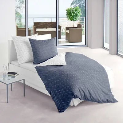 Irisette Mako-Satin Wendebettwäsche Eos 8557-20 blau