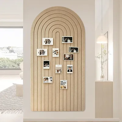 Productafbeelding van Prikbord 120x60 cm, donker camel vilt, zelfklevend, opvouwbaar, voor kantoor