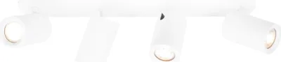 Produktbild von Ledvion - LED-Deckenstrahler Weiß 4-Licht, Dimmbar, 3W, 4700K, Rechteck, Neigbar, GU10-Fassung & Lampe, IP20