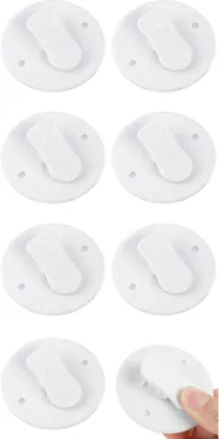 Produktbild von ABS-Duschvorhanghalter - Selbstklebende Duschklammern - Weiß - 5,5 cm