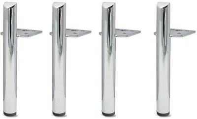 Produktbild von 4 Stück Silberlegende Bad- und Wohnzimmer-Tischbeine, Kaststützen, Möbelstützen-Accessoires, 20 cm