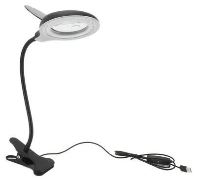 Imagen del producto de Lupa con clip, con luz y lupa, lámpara de escritorio LED ajustable para soldadura, manualidades y lectura