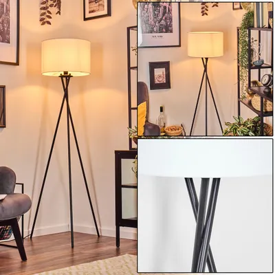 Produktbild von Tubione Stehlampe aus Metall mit Schirm aus Stoff (Ø 38 cm)