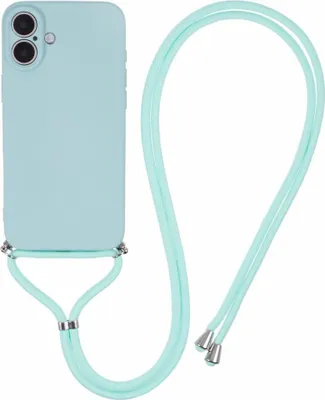 Produktbild von iPhone 16 Plus Hülle - Coverup Colour TPU Back Cover mit Handykette - Mint Green