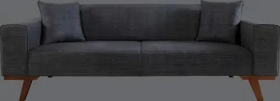 Produktbild von Schwarz Sofa 3 Sitzer Textil Sofas Couch Polster Möbel Dreisitzer Couchen 3er