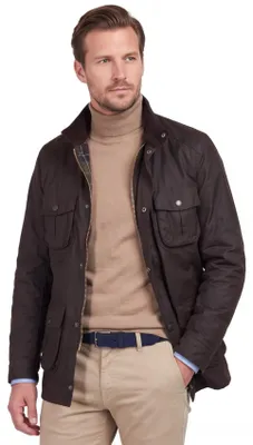 Produktbild von Barbour Wachsjacke braun uni Baumwolle Normale Passform