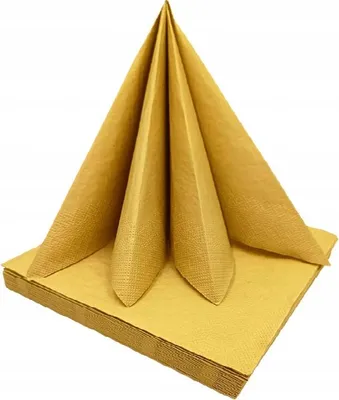 Obrázok produktu pre Zlaté metalické obrúsky, 33x33cm, 20 kusov (zlaté)