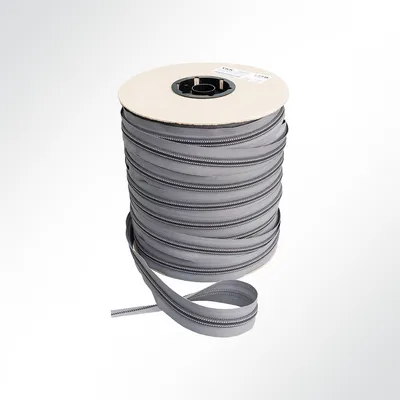 Produktbild von YKK® Spiralreißverschluß 10mm Spiralbreite Reissverschluss endlos Meterware mittelgrau