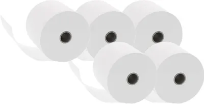 Produktbild von 5 Stück GENIE Additionsrollen 57x12mm 40lfm Kassenrollen Bonrollen Normalpapier