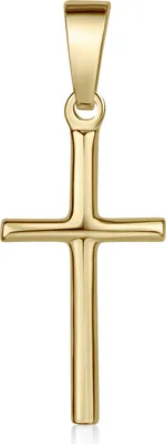 Produktbild von MATERIA by Matthias Wagner Kreuz Anhänger Gold für Damen Silber 925 vergoldet mit Box KA-305-Gold