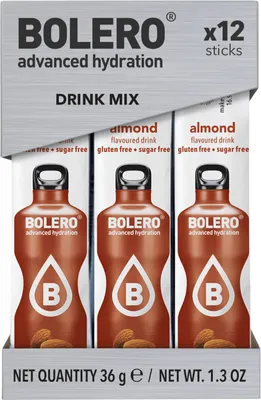 Produktbild von Bolero Sticks (12x3g) Almond - Intra- & Post-Workout - Intra-Workout