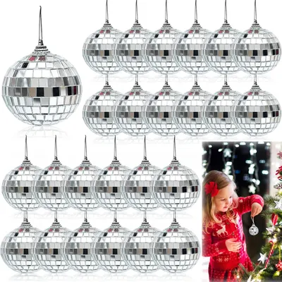 Immagine prodotto di 30 sfere specchiate da 4 cm per decorazioni natalizie e feste