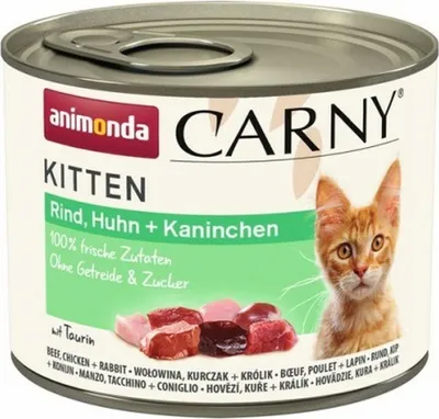 Image de Animonda Carny Cat - Can Kitten Beef, Chicken & Rabbit 200gx12