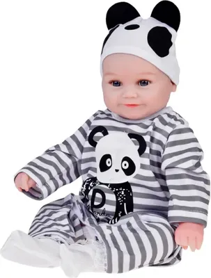 Image de Poupée réaliste 45 cm + overal Panda Jokomisiada