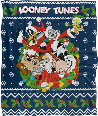 Obrázek produktu pro Looney Tunes - Deka, skupinová fotografie, vánoční design TV19082 (jedna velikost) (barevná)