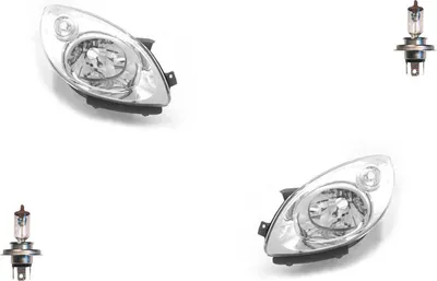 Produktbild von Scheinwerfer passend für Renault Twingo II 07-11 mit H4 Set Links Rechts 7701063997 260609027R 8200629462 7701063996 260103107R 8200629 Johns