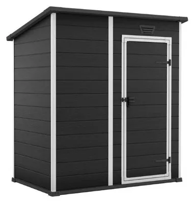 Produktbild von Gartenhaus Keter Essential Shed 6x4 – 112 × 184 × 195 cm – dunkelgrau/weiß
