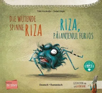 Produktbild von Die wütende Spinne Riza (Deutsch-Rumänisch)