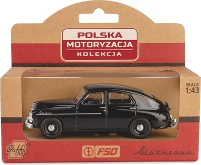 Image de FSO Warszawa M20 voiture jouet noire, échelle 1:43, PRL Daffi Collection