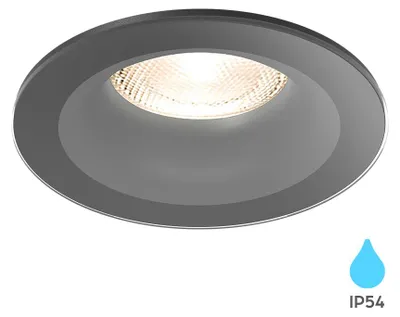 Produktbild von Braytron Einbaurahmen Einbaustrahler Fassung Rund Aluminium Schwarz GU10 MR16 IP54