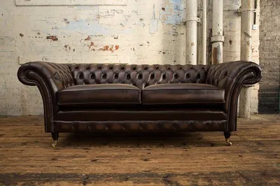 Produktbild von Ledersofa Sofa Couch Garnitur Couchen Chesterfield Leder Polster 3 Sitzer Sofas