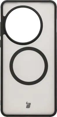 Produktbild von Bizon Case MatteO Magnetringhülle für OnePlus 13, halbtransparent mit schwarzem Rahmen