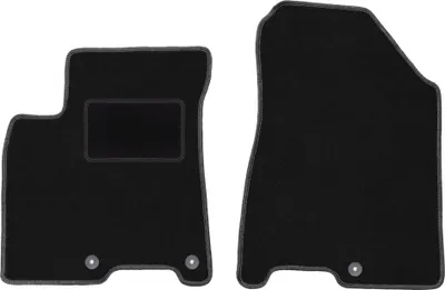 Image de Tapis de sol avant velours sur-mesure pour Kia Niro (2016-, crossover) noir, jeu 2 pièces, fixations - STANDRAD